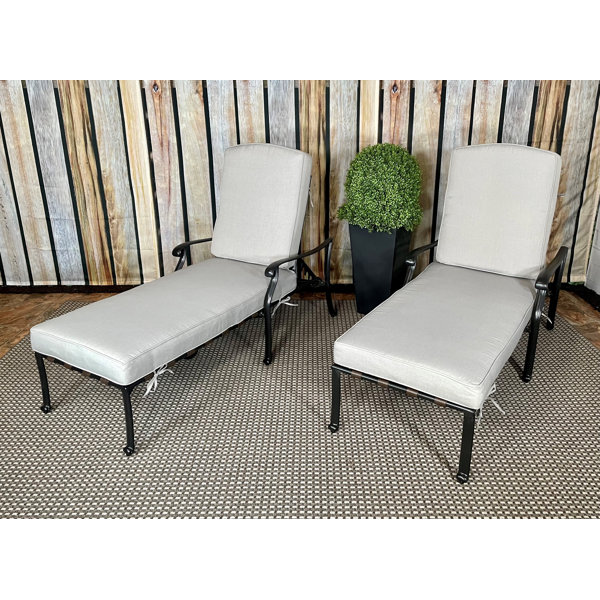 Canora Grey Humza Outdoor Metal Chaise Lounge Wayfair